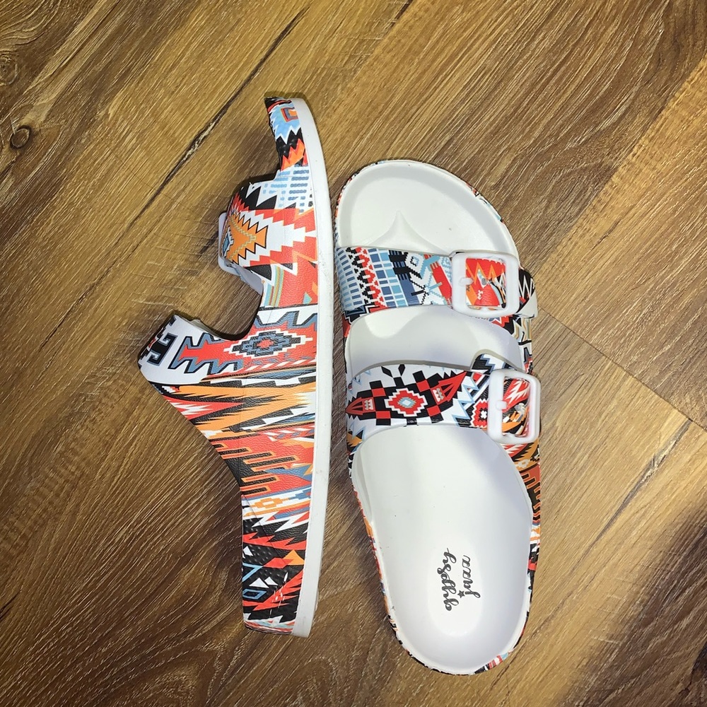 Gypsy Jazz Aztec Birkenstock Western Slides